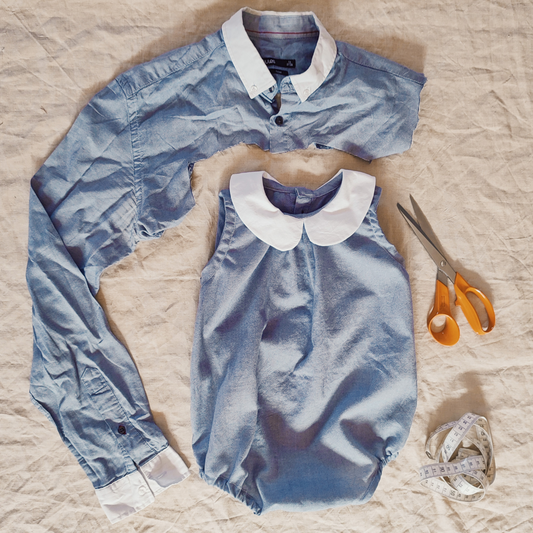 Comment transformer une chemise en vêtement pour bébé grâce à l’upcycling couture ?