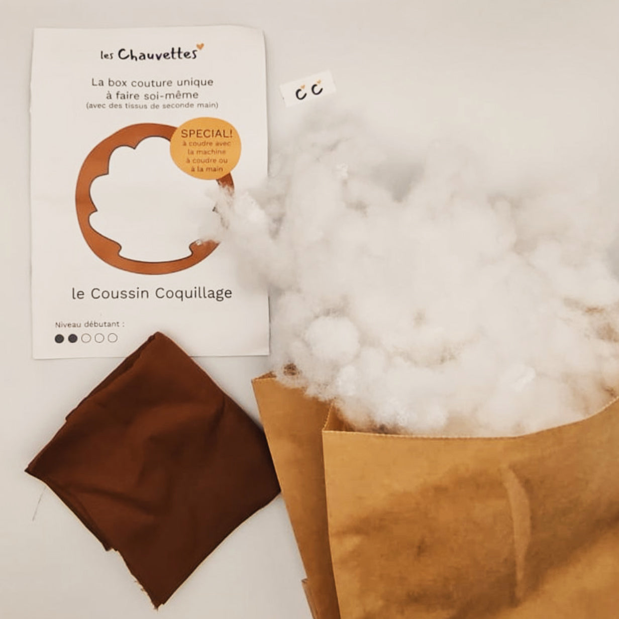 Le kit couture Coussin Coquillage