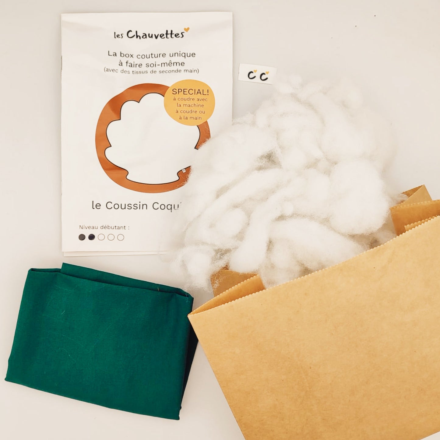 Le kit couture Coussin Coquillage