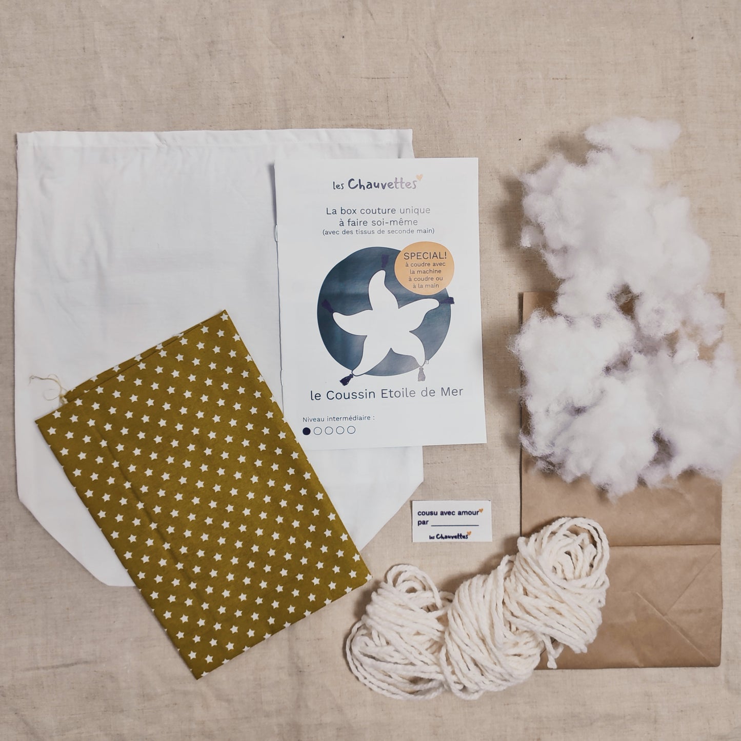 Le kit couture Coussin Etoile