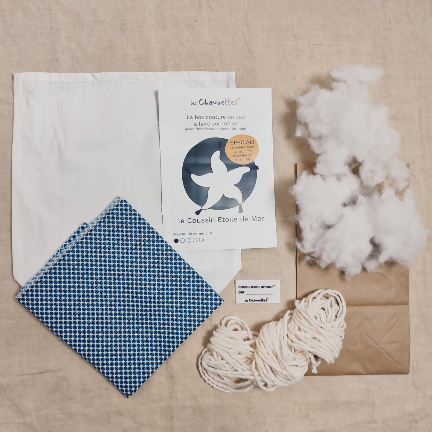 Le kit couture Coussin Etoile