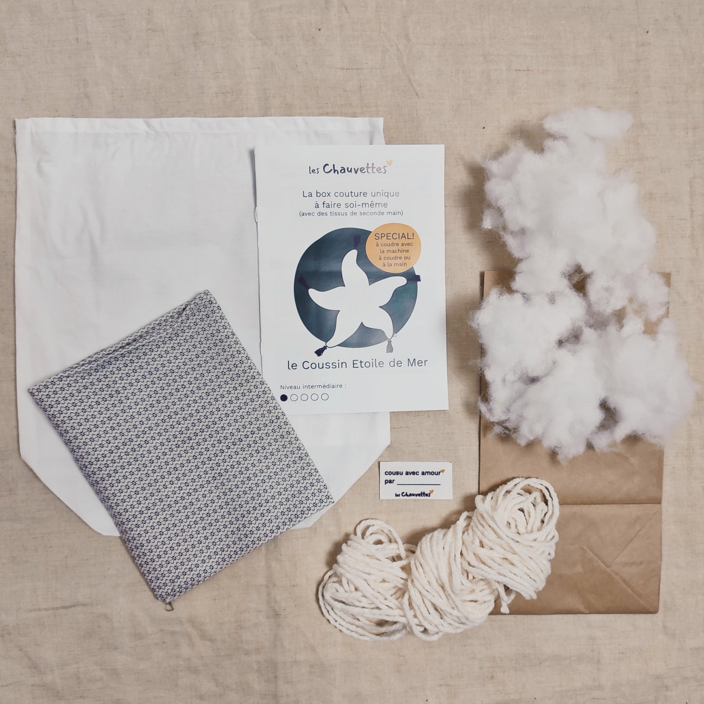Le kit couture Coussin Etoile