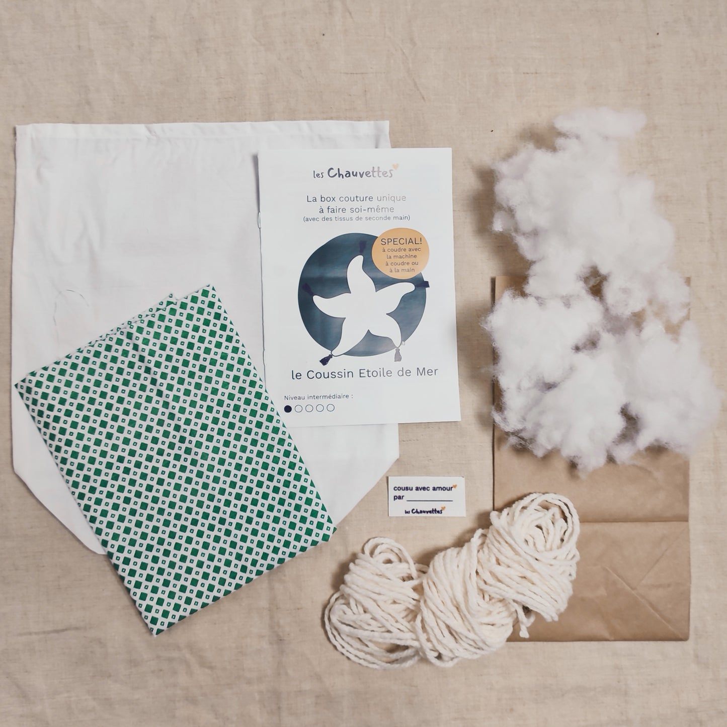 Le kit couture Coussin Etoile