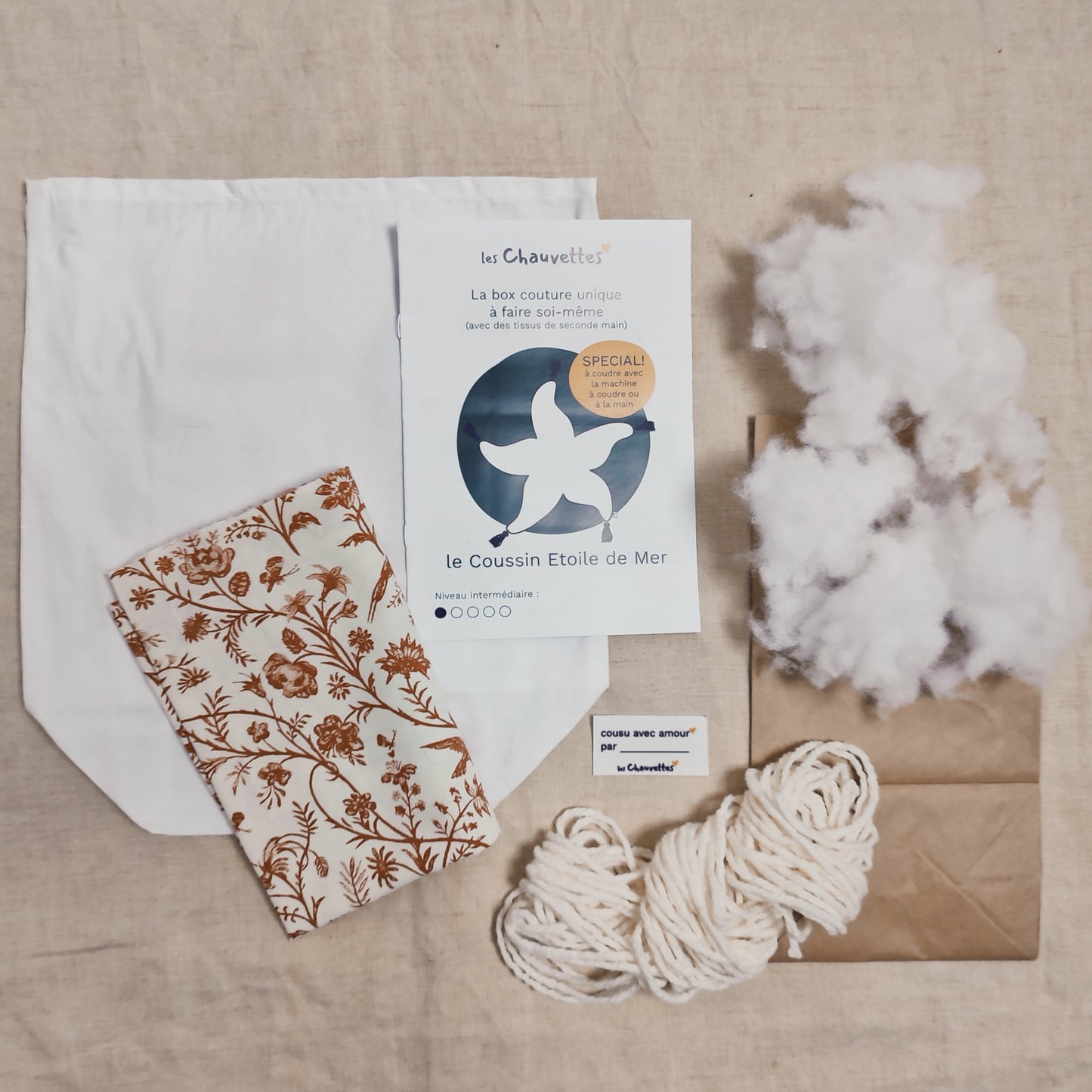 Le kit couture Coussin Etoile