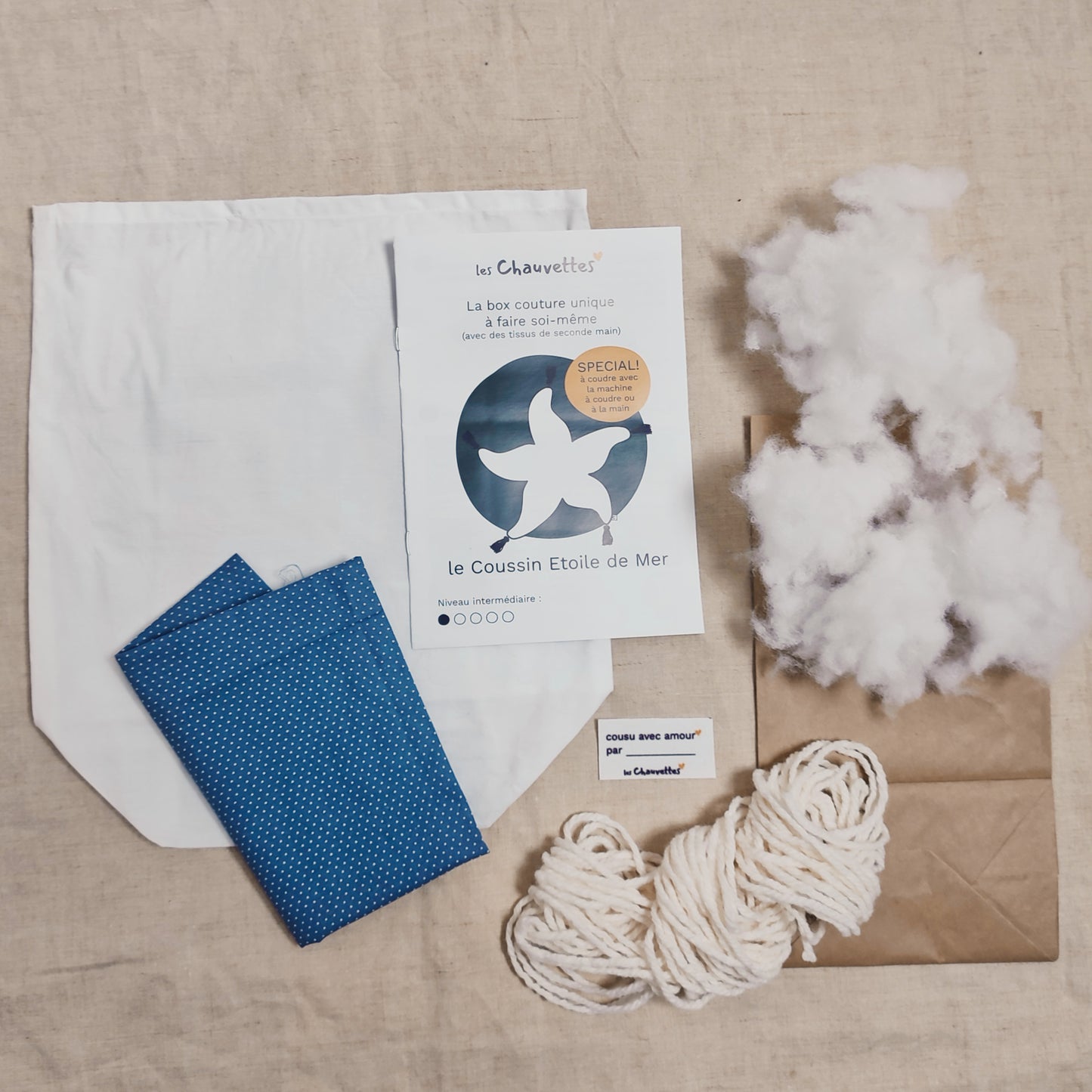 Le kit couture Coussin Etoile