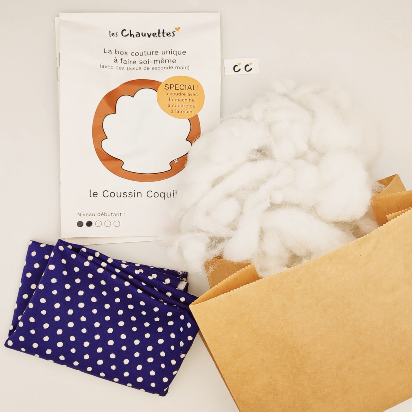 Le kit couture Coussin Coquillage